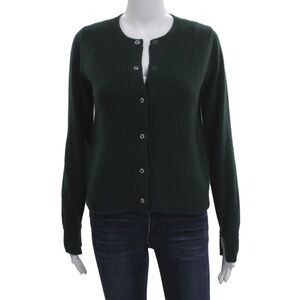 Leo & Sage Women Green Classic Cardigan Long Sleeve Round Neck Solid Size S